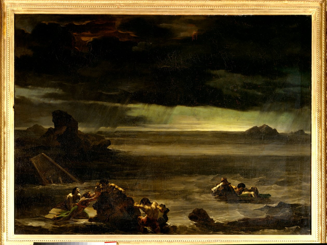 Tufan. Theodore Gericault (1791-1824) tarafından 19. yüzyıl tablosu. Tuval üzerine yağlıboya. karartmak 0,97x1,3m. Paris, Louvre Müzesi by Theodore Gericault