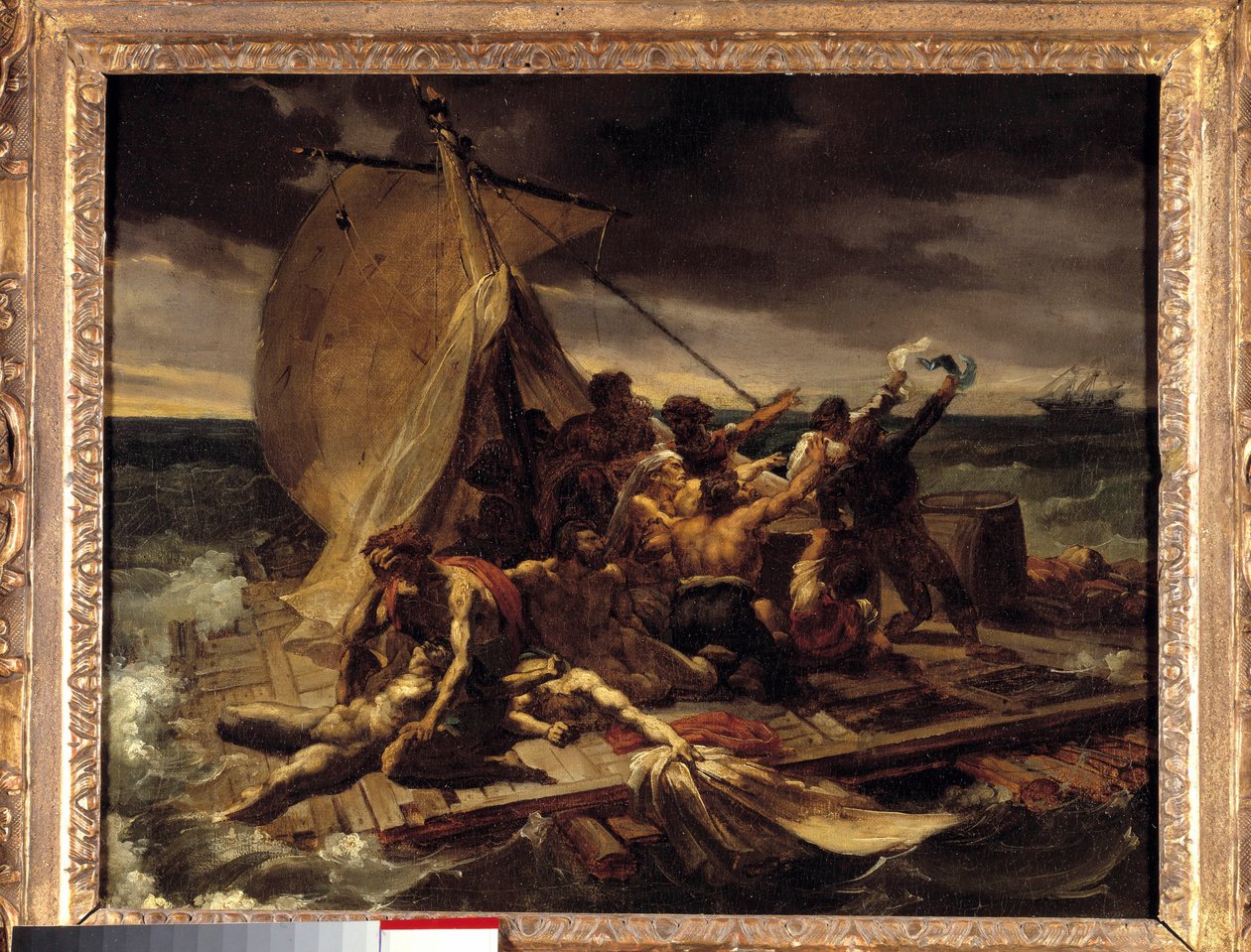 Meduse Premiere eskizlerinin salı. Theodore Gericault