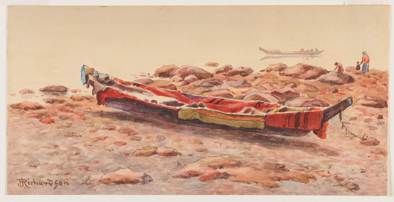 [Kuzeybatı Kano], muhtemelen 1884-86 veya 1903-14 (kağıt üzerine sulu boya) by Theodore J. Richardson