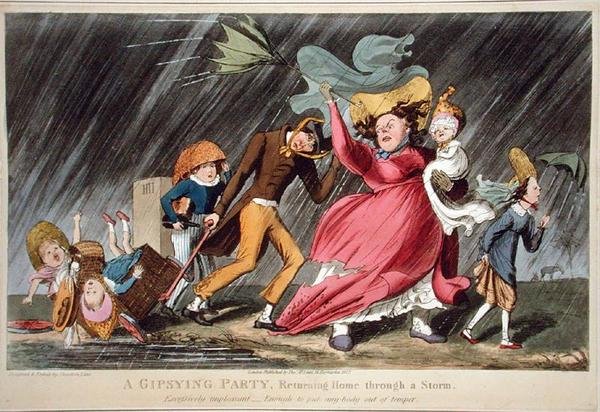 Bir Fırtına Yoluyla Eve Dönen Bir Çingene Partisi, Thomas McLean, Londra tarafından yayınlandı by Theodore Lane