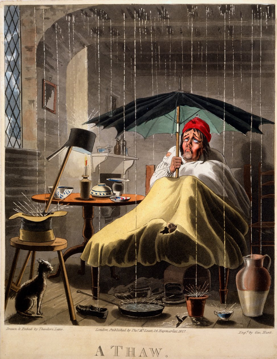 Bir Çözülme, George Hunt tarafından yapılan baskı, 1827 (el boyaması gravür) by Theodore Lane