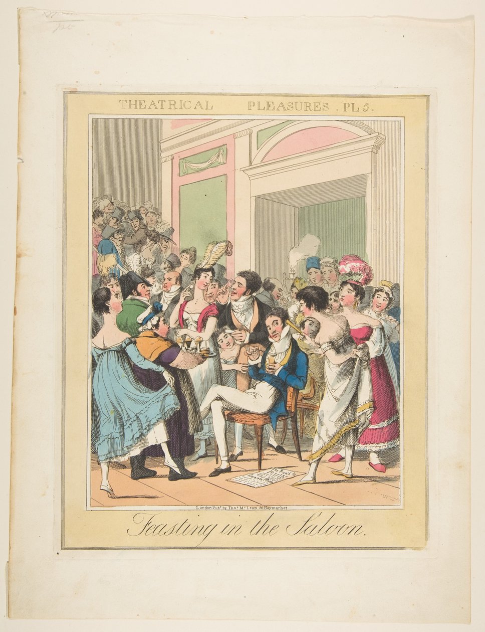 Teatral Keyifler, Levha 5: Salonda Şölen, ca. 1835. by Theodore Lane