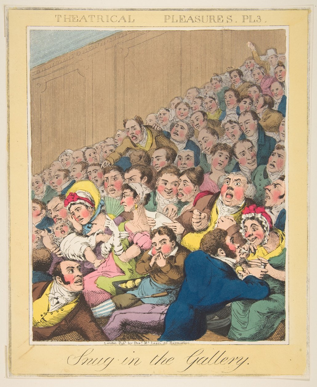 Teatral Zevkler, Snug in the Gallery, Levha 3, yakl. 1835. by Theodore Lane
