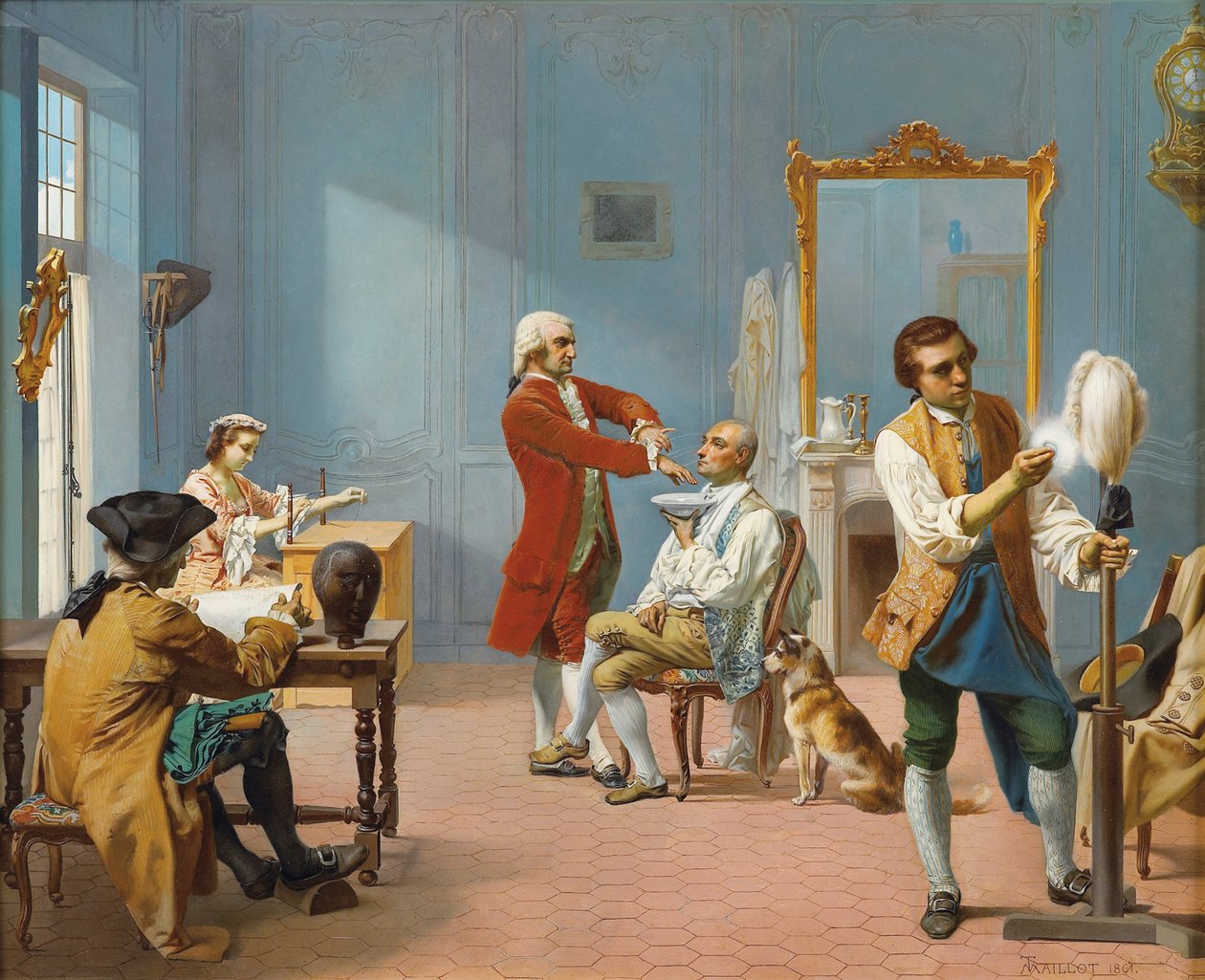 Sabah La tuvalet, 1861 by Theodore Pierre Nicolas Maillot