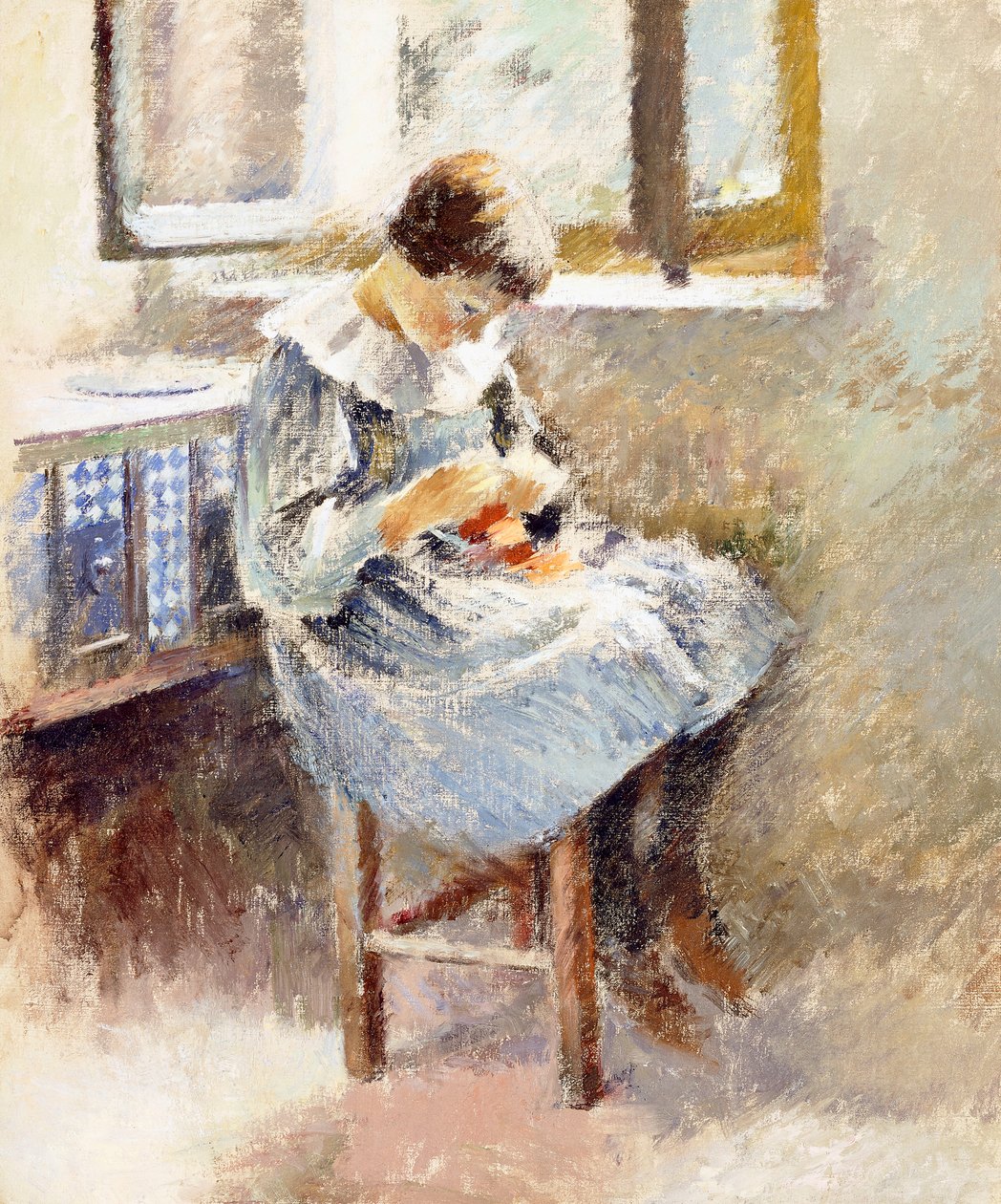 Kız Dikiş, by Theodore Robinson