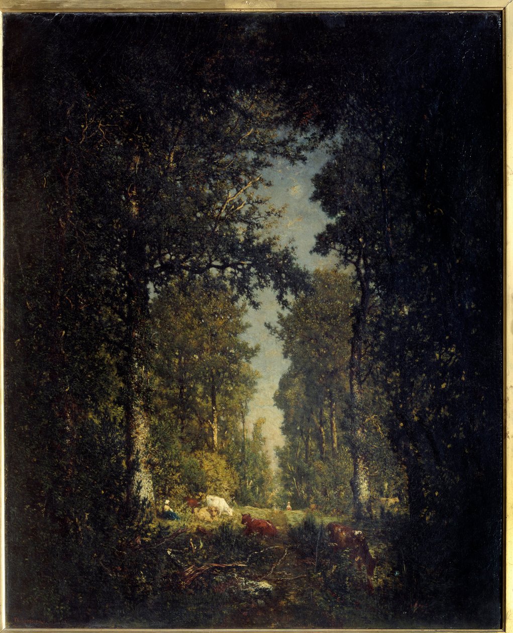 Bir cadde, Isle Adam ormanı. Theodore Rousseau