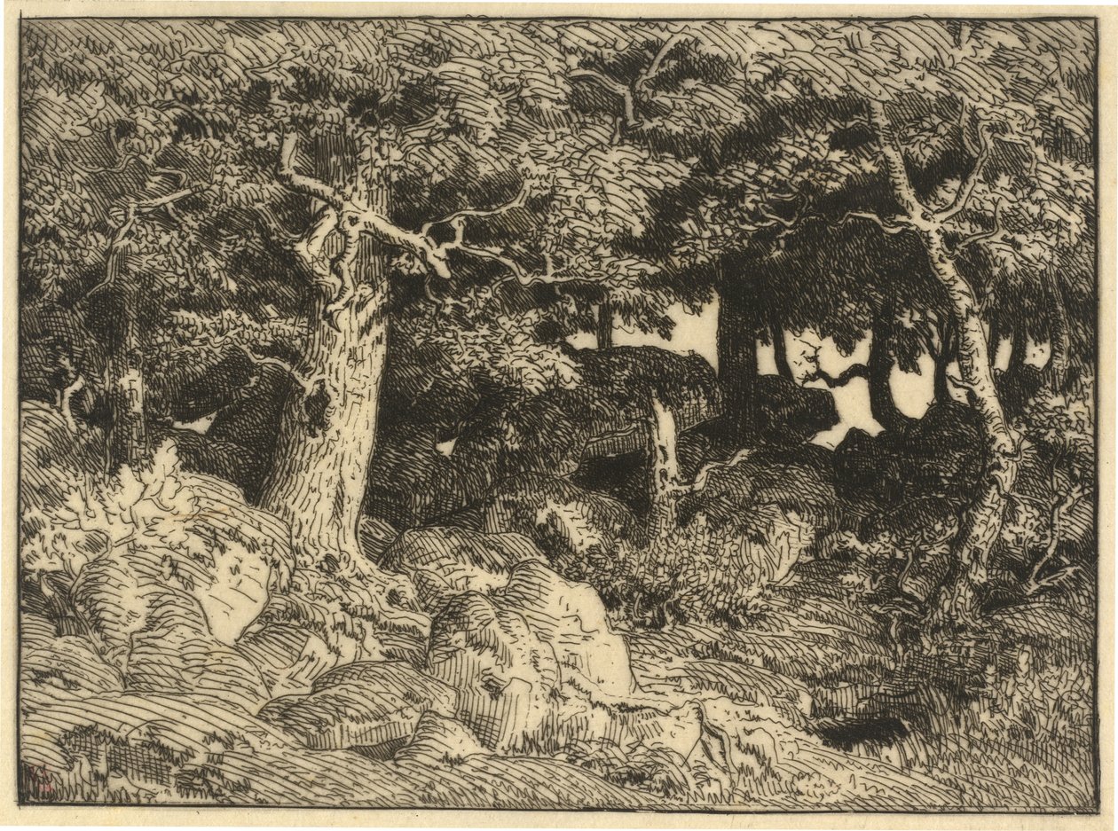 Chenes de Roche (Rock Oaks) by Theodore Rousseau