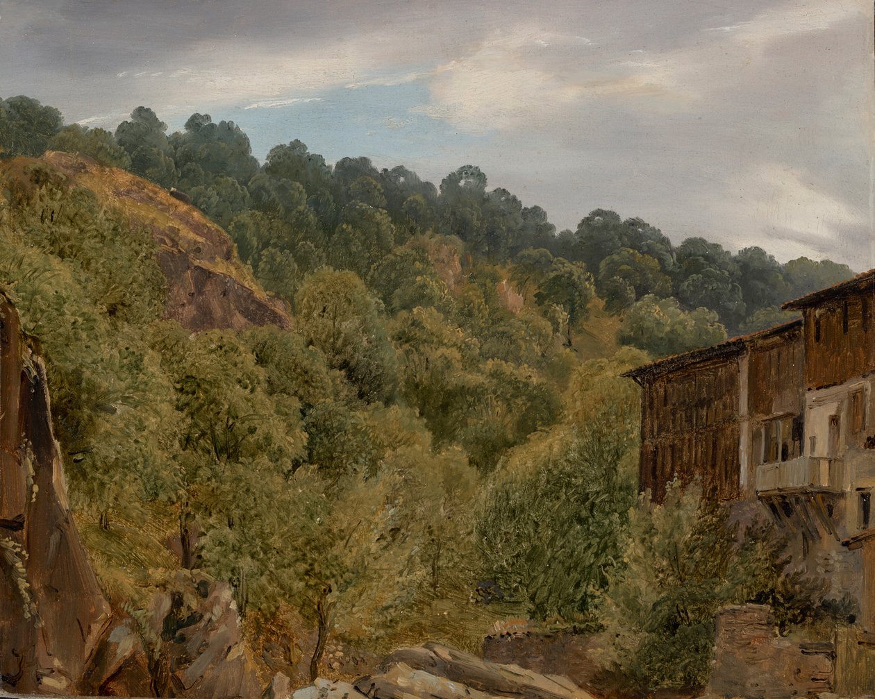Auvergne kırsalı by Theodore Rousseau