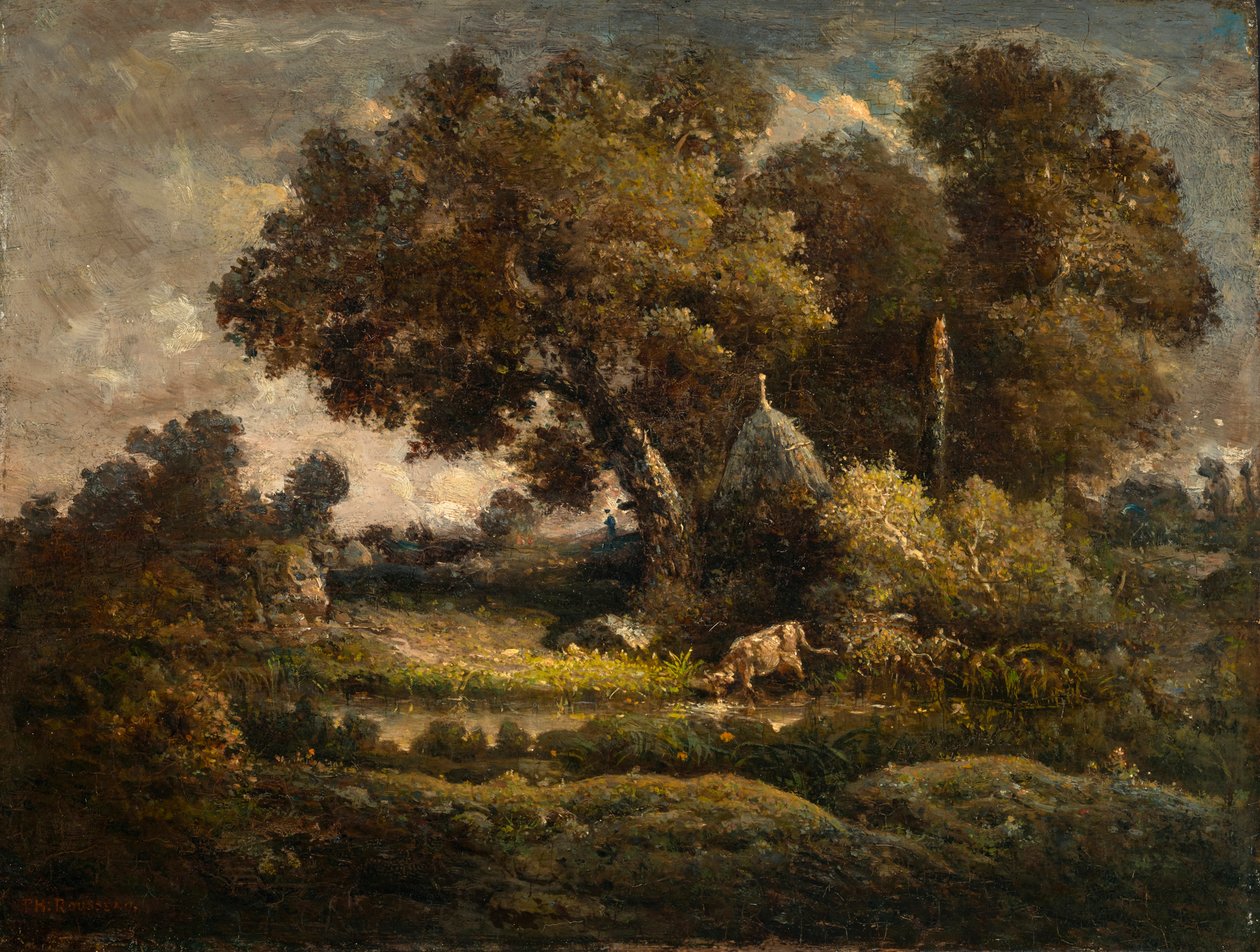 Kömür ocağı ile manzara by Theodore Rousseau
