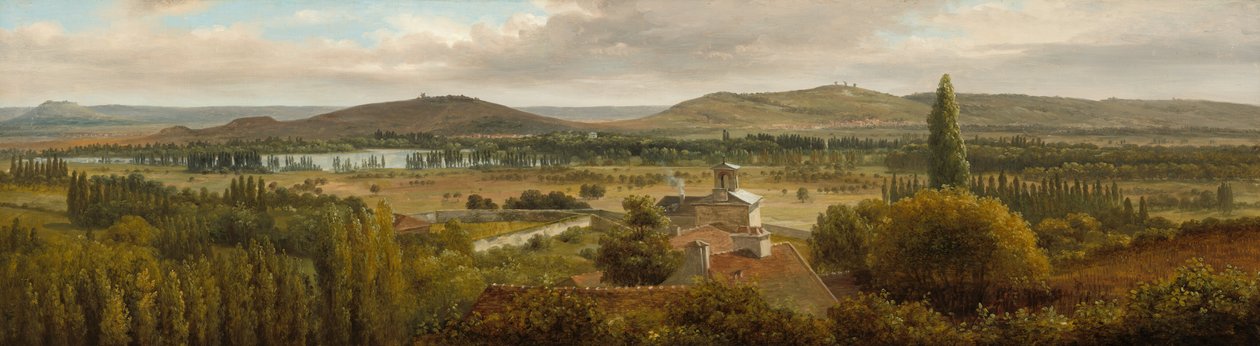 Moselle Nehri Yakınındaki Panoramik Manzara, c. 1830. by Theodore Rousseau