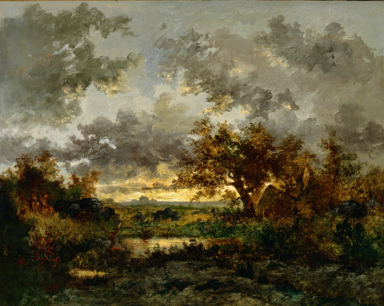 Kömür Yakıcı Kulübesi, 1850 dolayları (tuval üzerine yağlı boya) by Pierre Etienne Theodore Rousseau