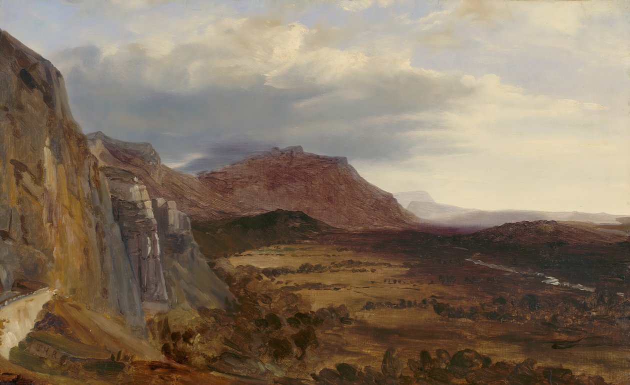 Cenevre yakınlarındaki Saleve manzarası, 1834. by Theodore Rousseau