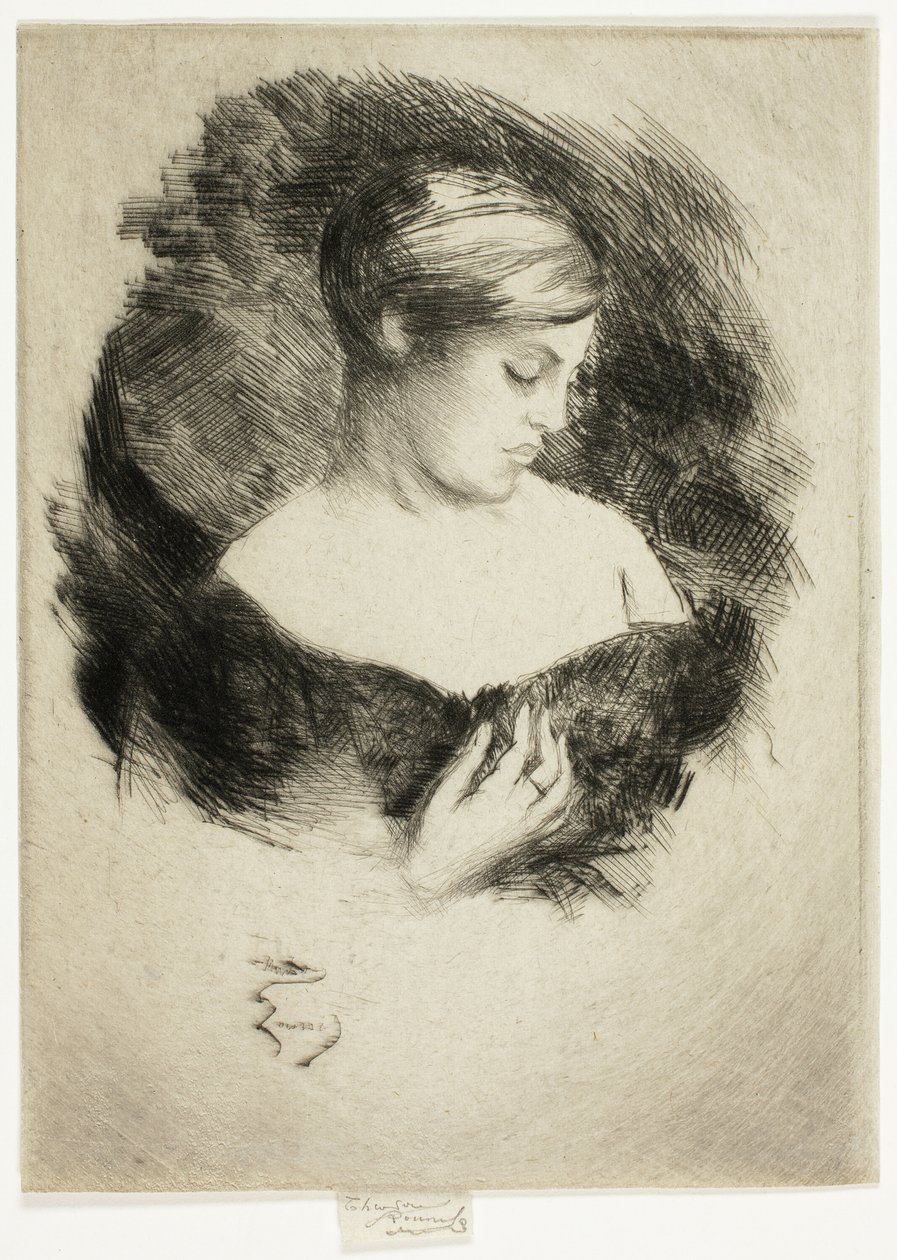 Bir Kadının Profili by Theodore Roussel