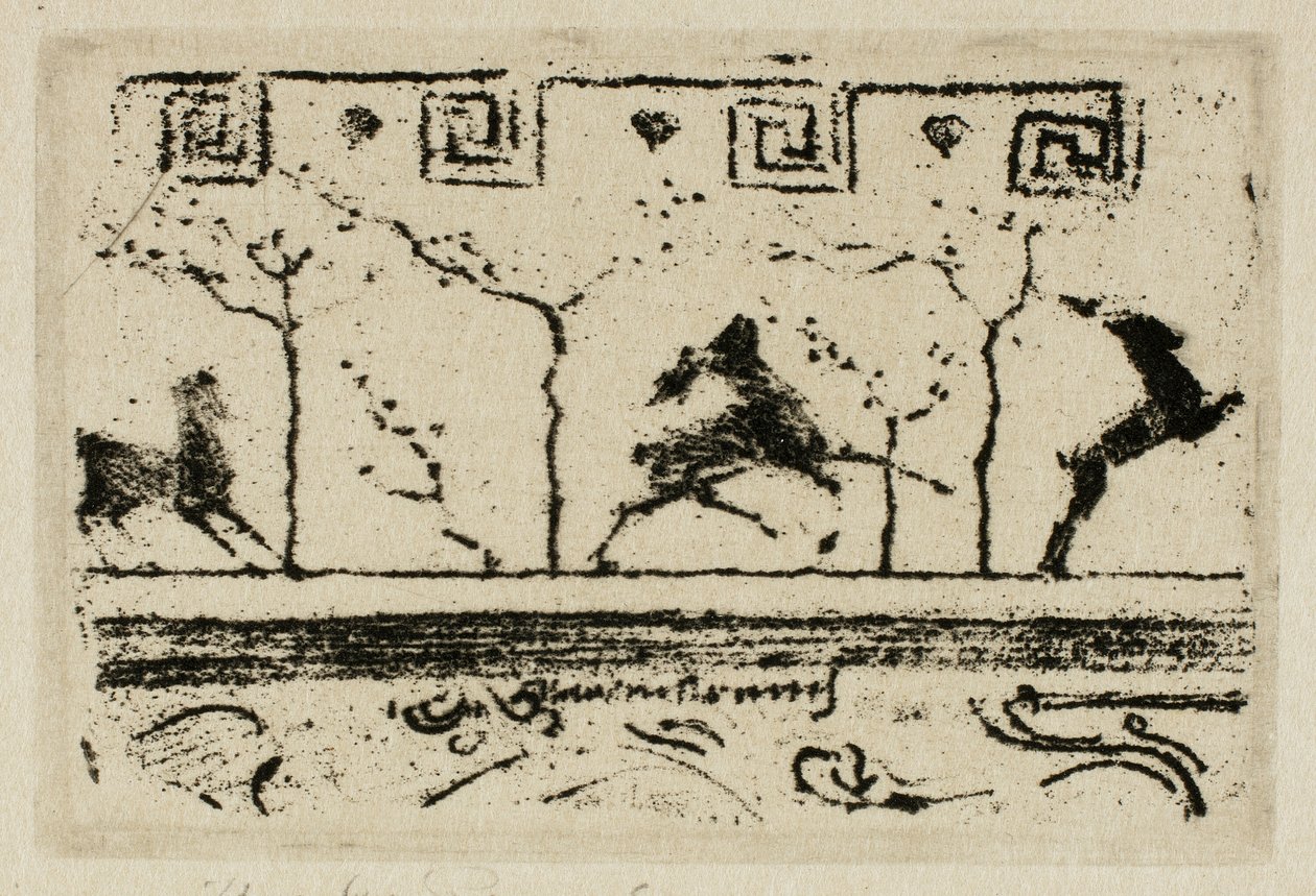 Geyikler, Bir Çerçevenin Süslenmesine Yönelik Bir Çalışma (Üçüncü Versiyon) by Theodore Roussel