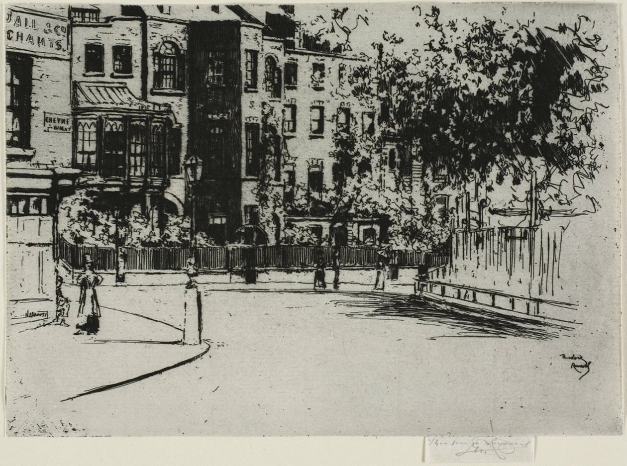 Cheyne Walk Köşesi, Chelsea by Theodore Roussel