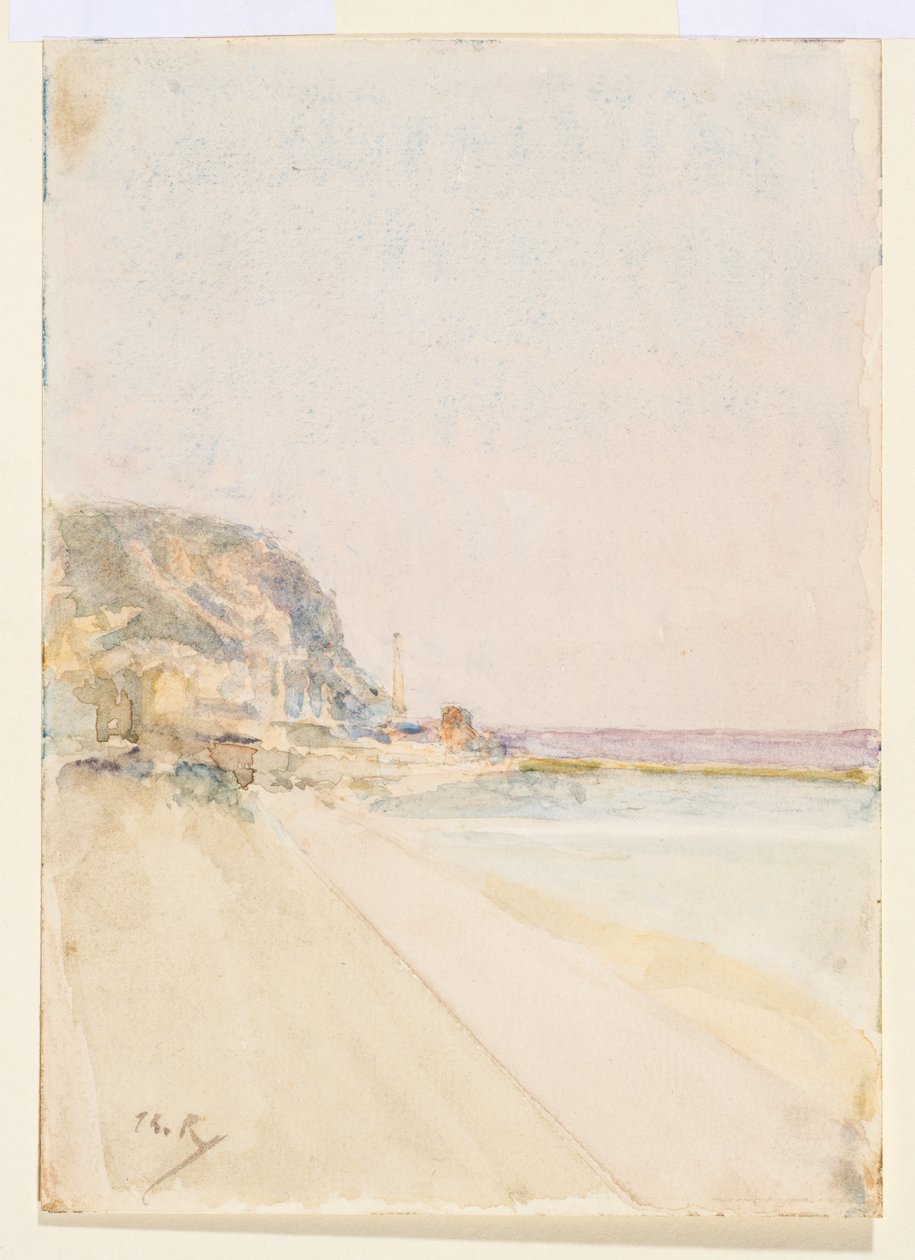 East Cliff'in görünümü, Hastings, 1900'den önce by Theodore Roussel