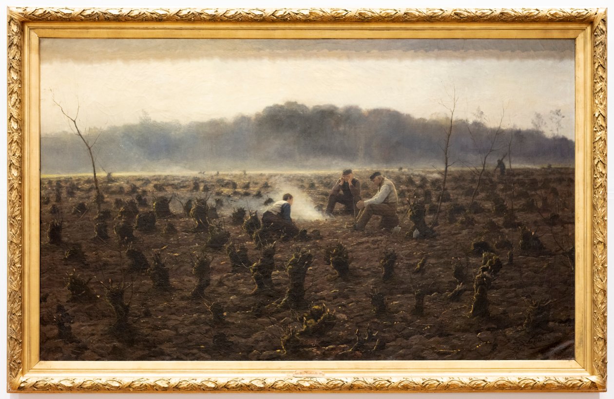Kütükler (Les Souches) (tuval üzerine yağlı boya) by Theodore Verstraete
