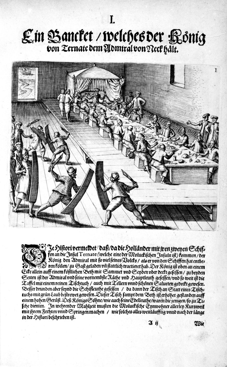 Kralla Ziyafet, 1606 by Theodore de Bry