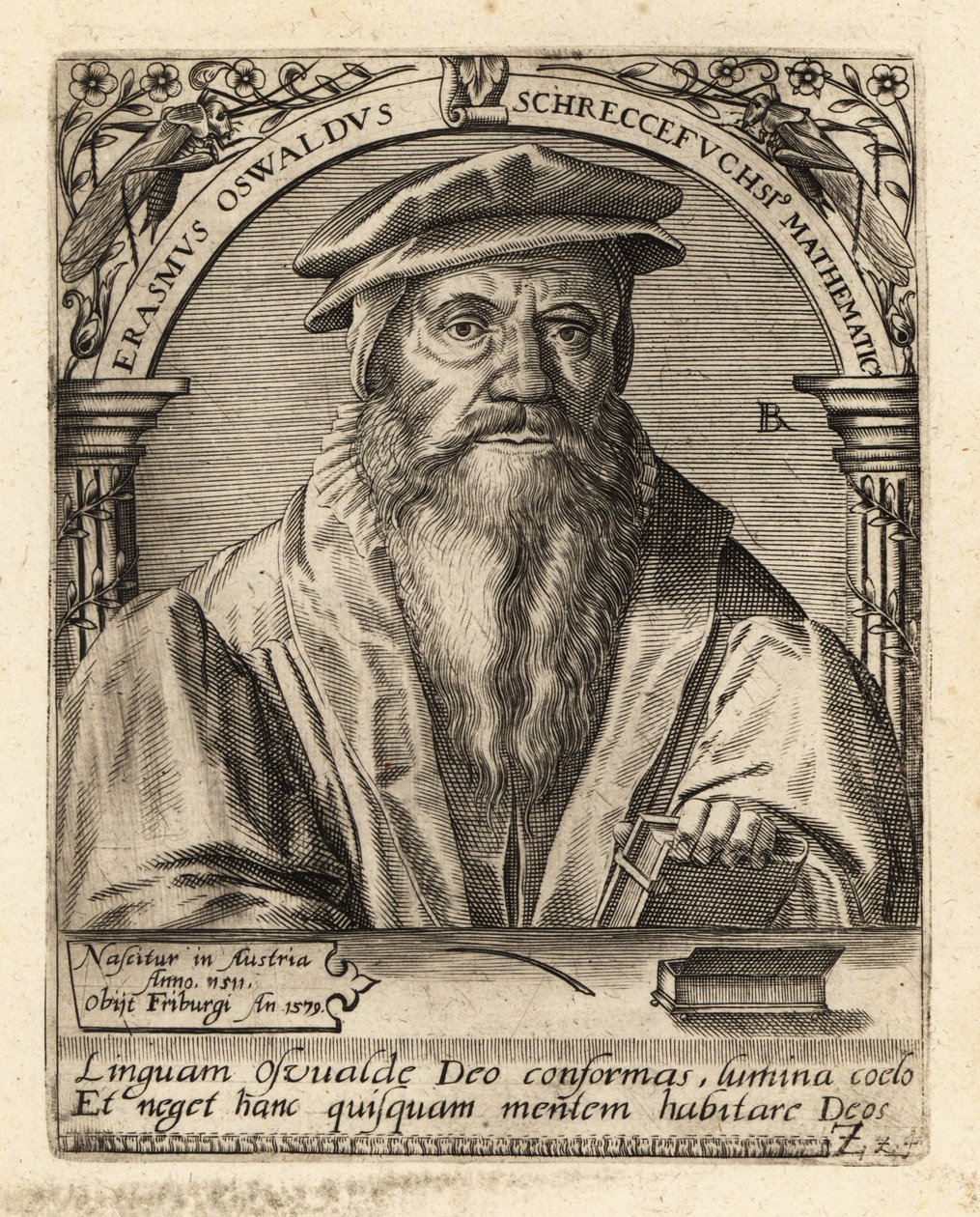 Erasmus Oswald Schreckenfuchs, Avusturyalı hümanist. by Theodore de Bry