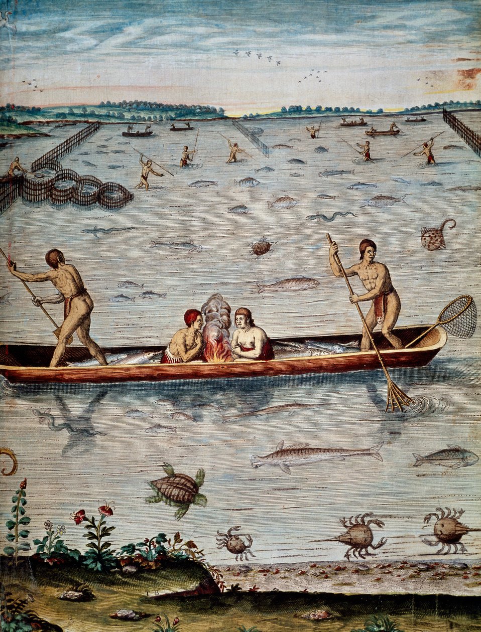Theodor de Bry (1528-1598) tarafından gravür, Virginia