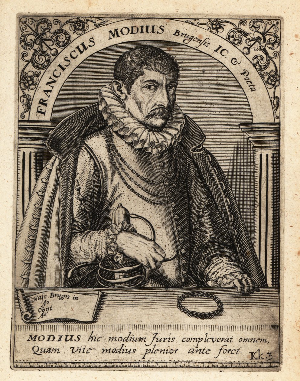 François Modius, Flaman hukukçu ve hümanist by Theodore de Bry