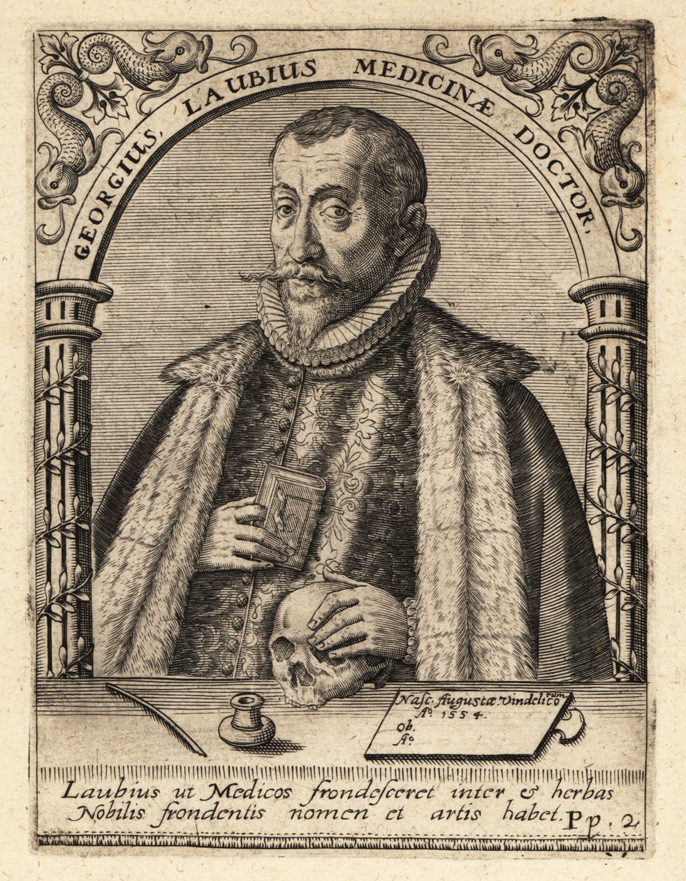 Georg Laube, Augsburglu Alman doktor by Theodore de Bry
