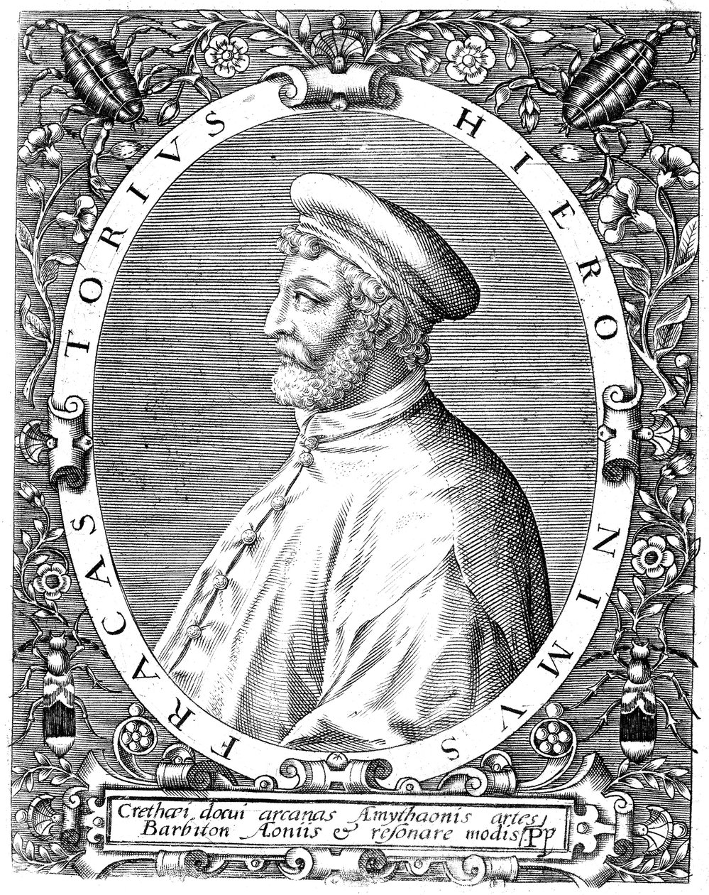 Girolamo Fracastoro, İtalyan doktor, şair ve astronom, 16. yüzyılın sonlarında by Theodore de Bry