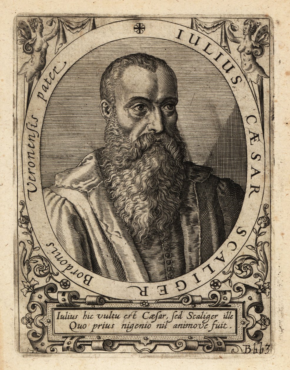 Giulio Cesare della Scala, İtalyan bilim adamı. by Theodore de Bry