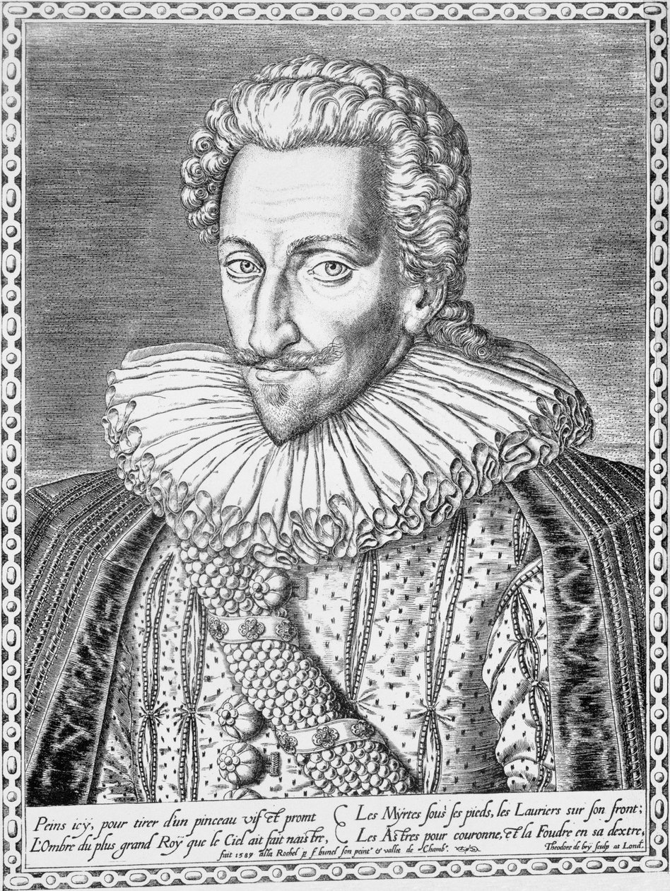 Navarre Kralı olarak Fransa Kralı IV. Henri, 1589 by Theodore de Bry