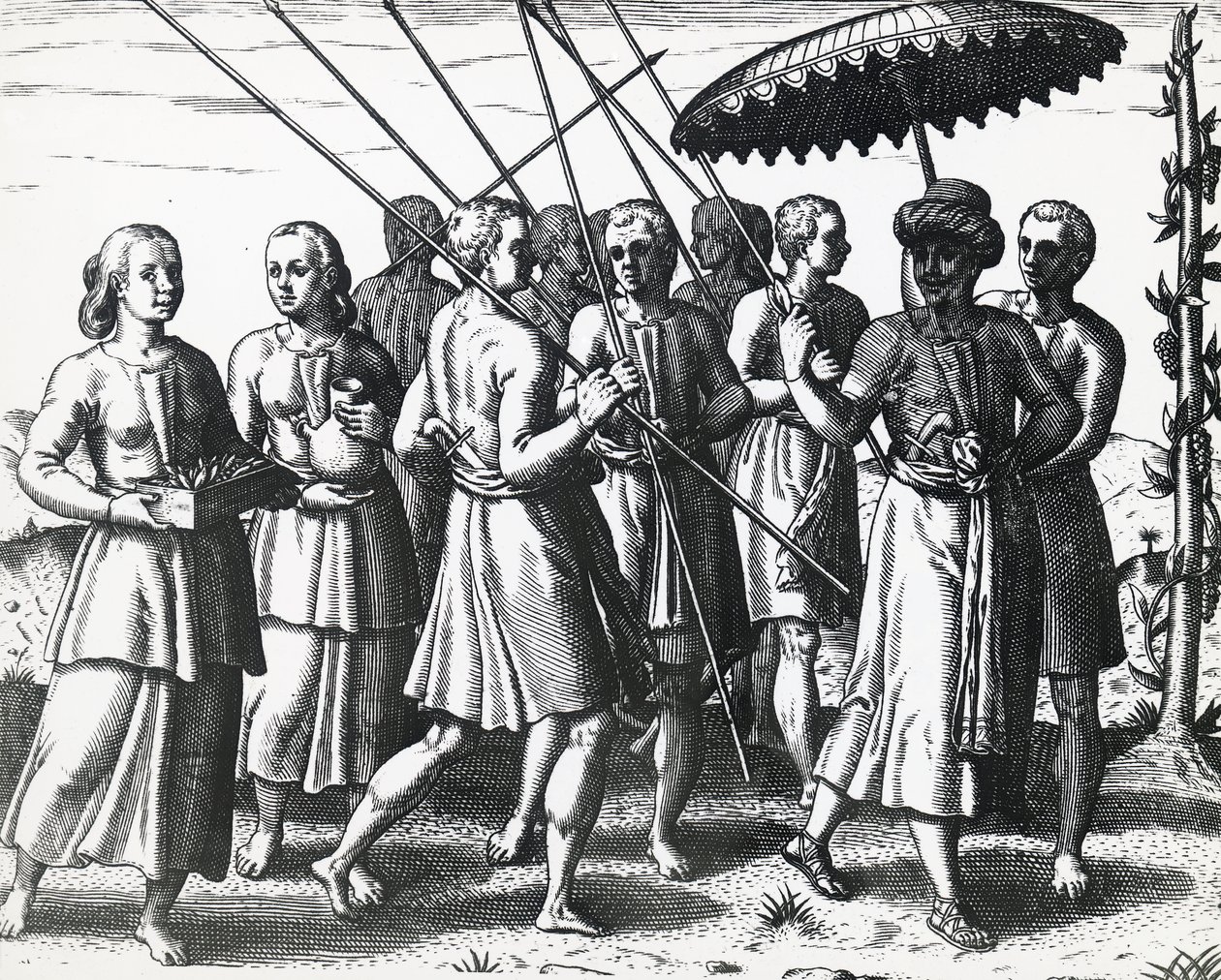 Sumatra sakinleri, Theodor de Bry (1528-1598), gravür by Theodore de Bry