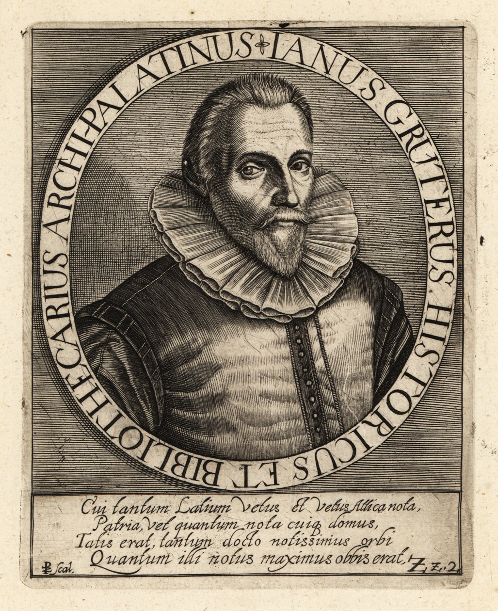 Jan Gruter, Flaman doğumlu filolog by Theodore de Bry