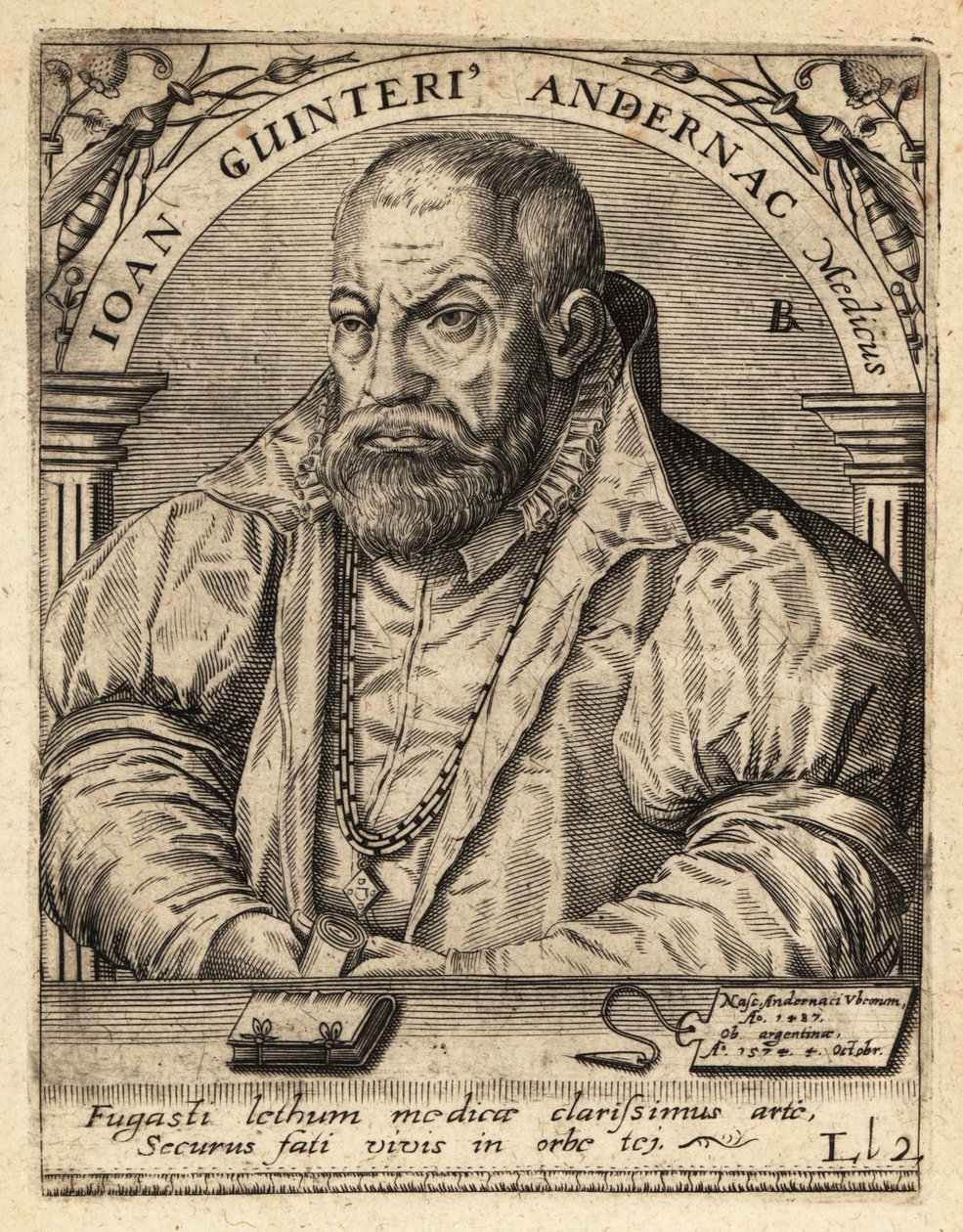 Johann Winter von Andernach, Alman doktor by Theodore de Bry
