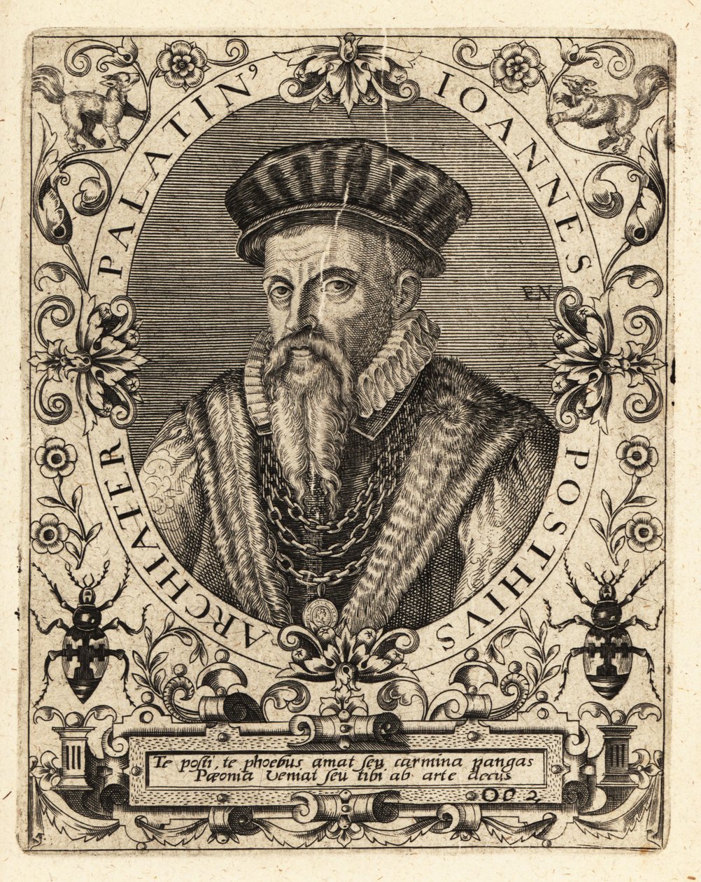 Johannes Posth, Alman hümanist ve doktor by Theodore de Bry