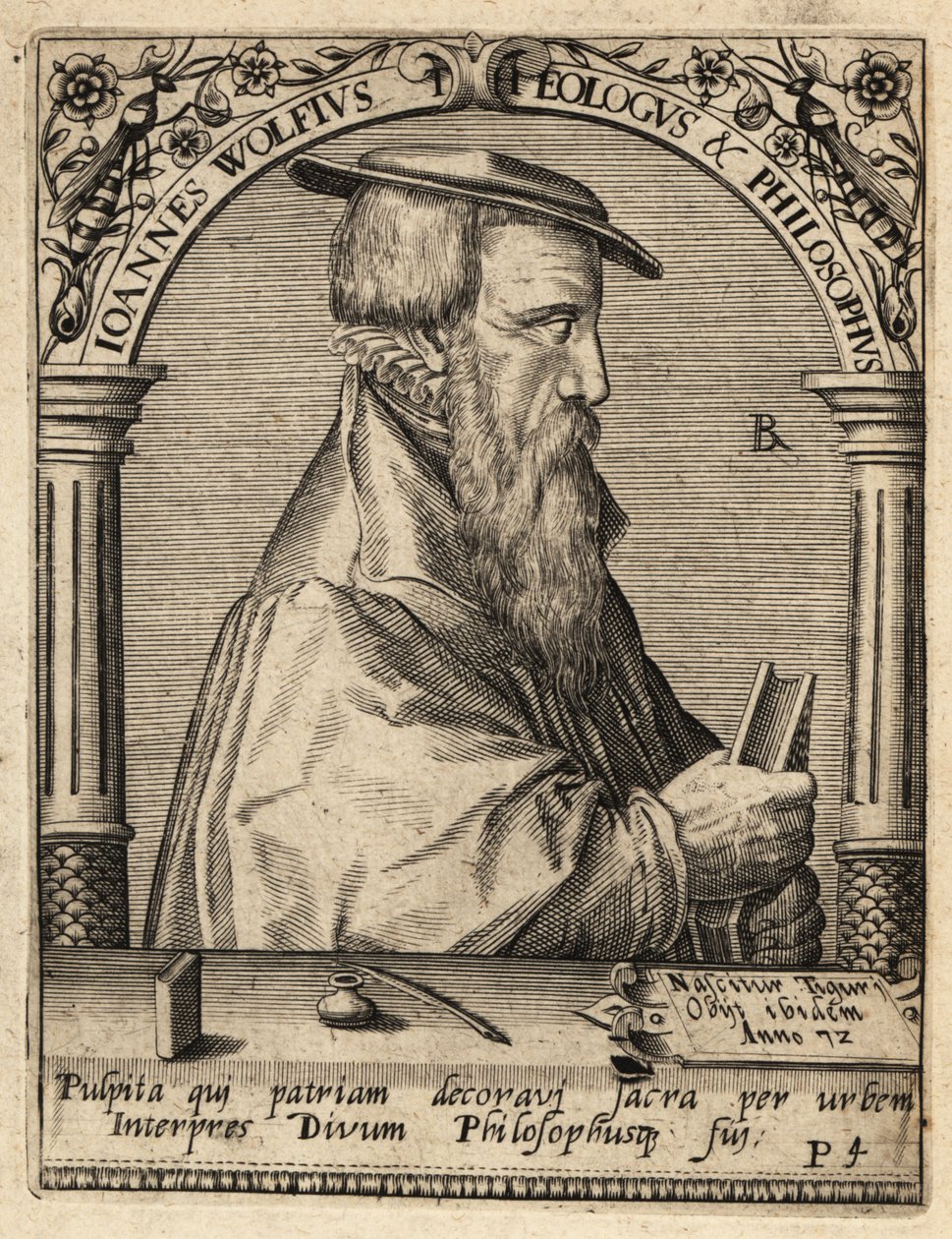 Johannes Wolf, c.1521-1572, İsviçre Reformcu ilahiyatçı. by Theodore de Bry