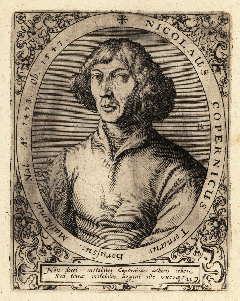 Nicolaus Copernicus, Rönesans dönemi bilgesi. by Theodore de Bry
