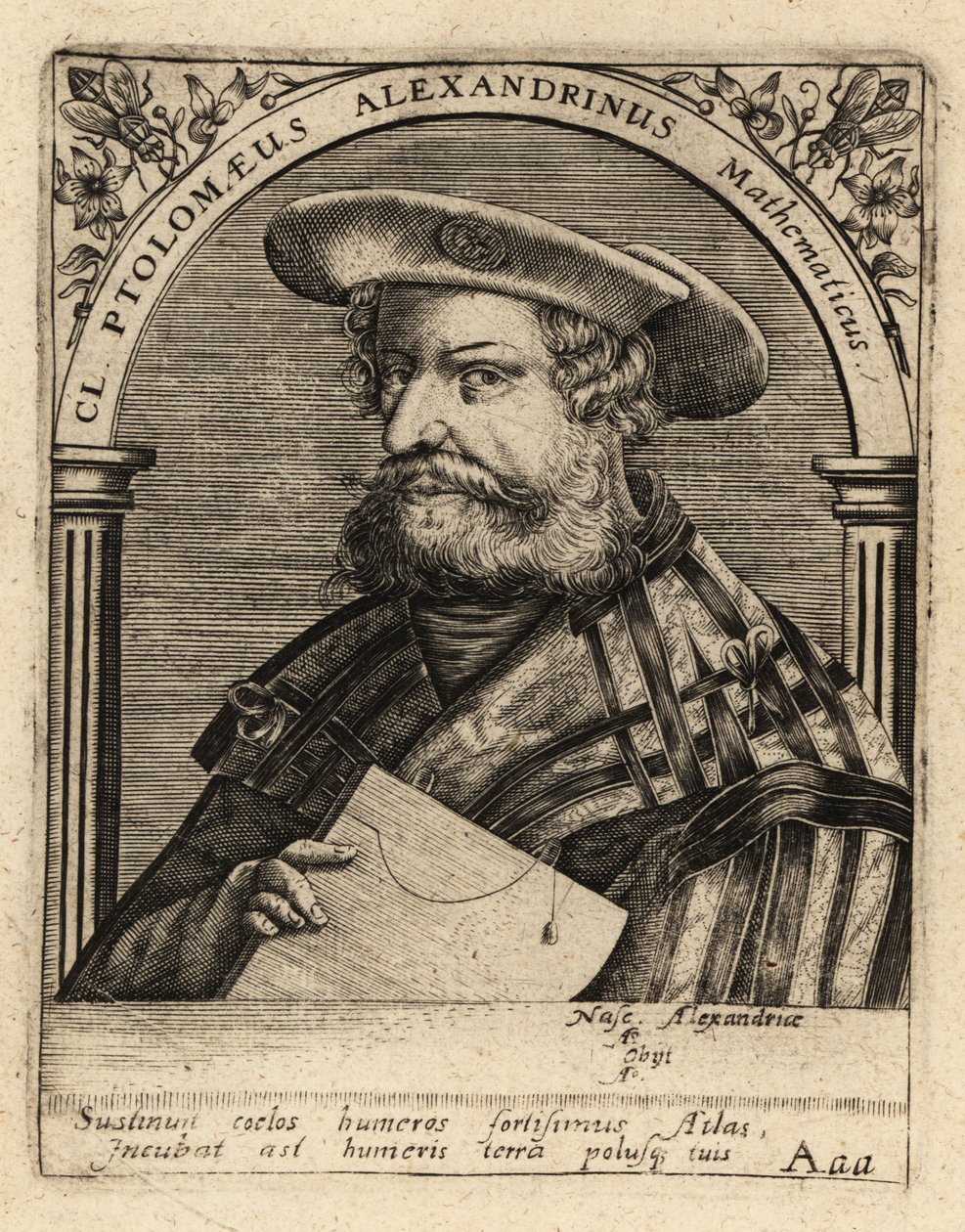 Nicolaus Germanus, Alman haritacı. by Theodore de Bry
