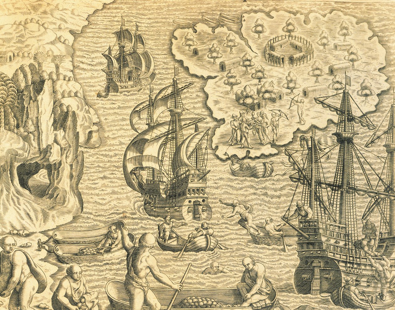 İnci Adaları by Theodore de Bry
