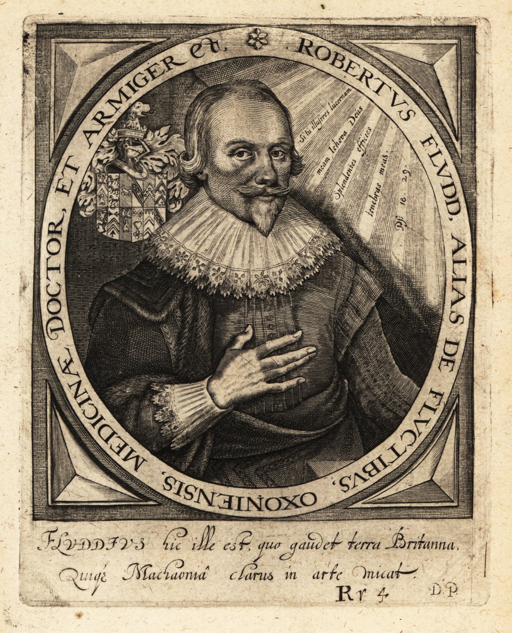 Robert Fludd, İngiliz Paracelsian doktor. by Theodore de Bry