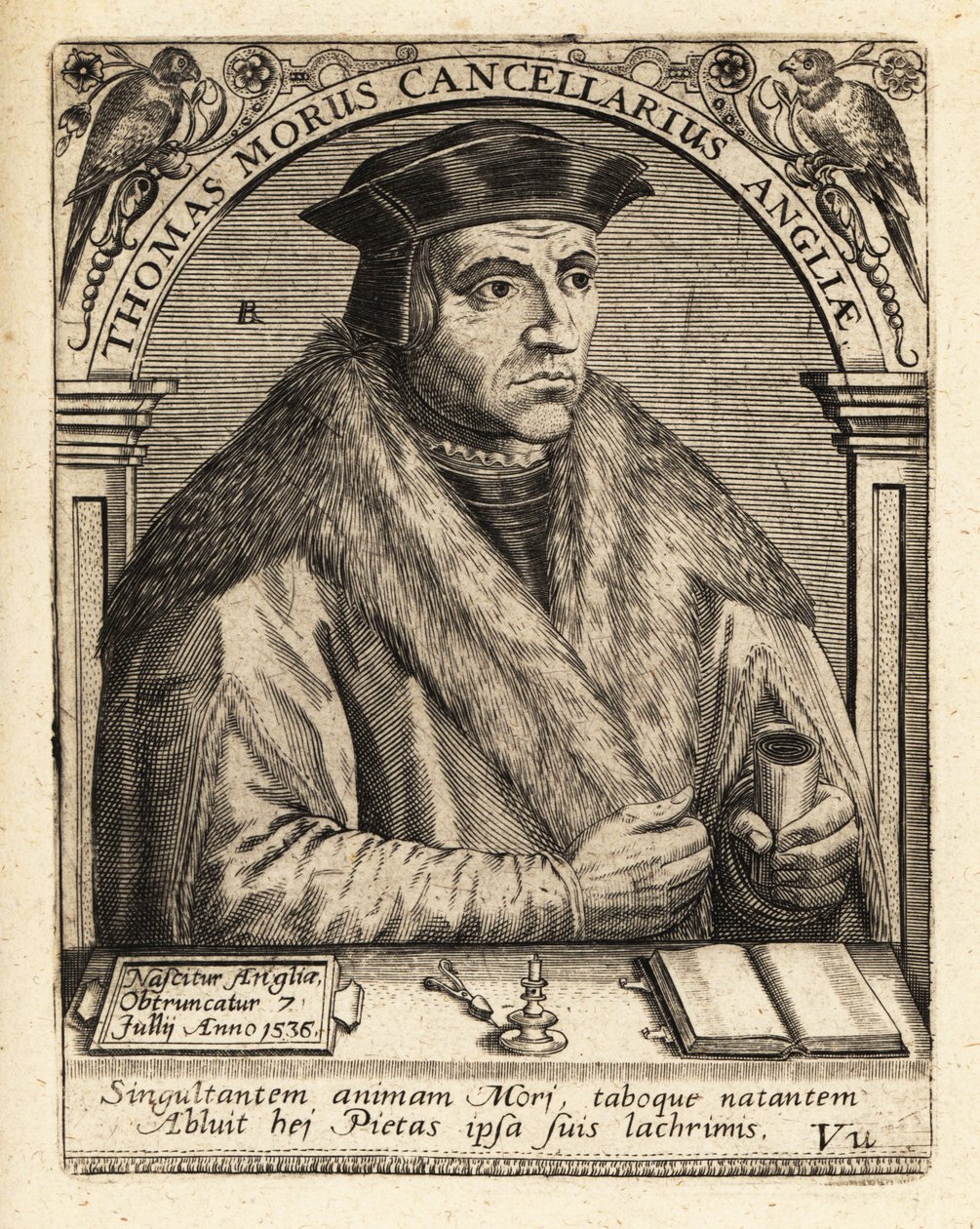 Sör Thomas More, İngiliz avukat. by Theodore de Bry
