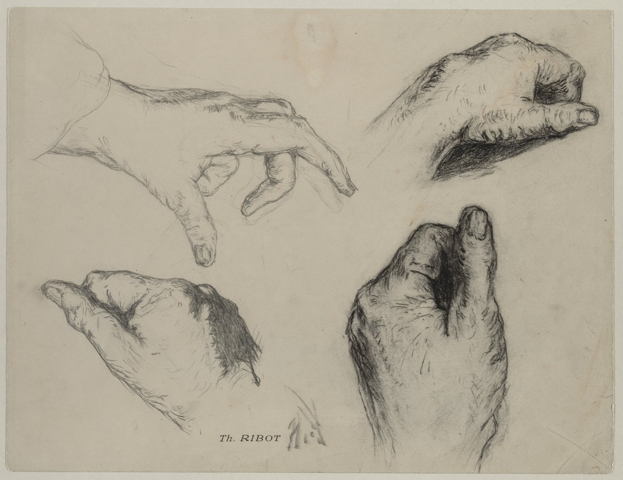 El Çalışması (rekto) by Theodule Ribot