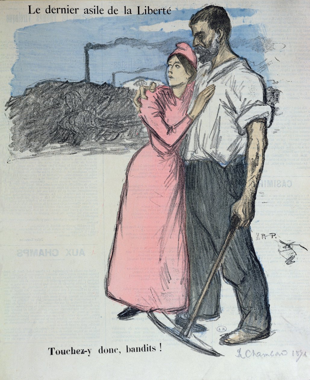 Cordelia huggar konung Lear í fangelsi (King Lear) Við tveir einir syngjum eins og fuglar, ég í búrinu, úr The Complete Works of William Shakespeare pub. Eftir J Coker & Co Ltd by Théophile Alexandre Steinlen