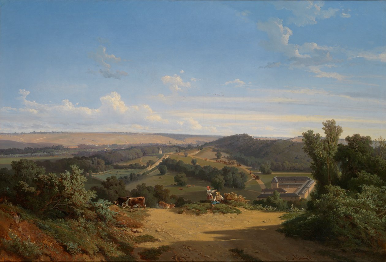 Yeni parka varış, Chateau dEu, 1846 by Theophile Blanchard