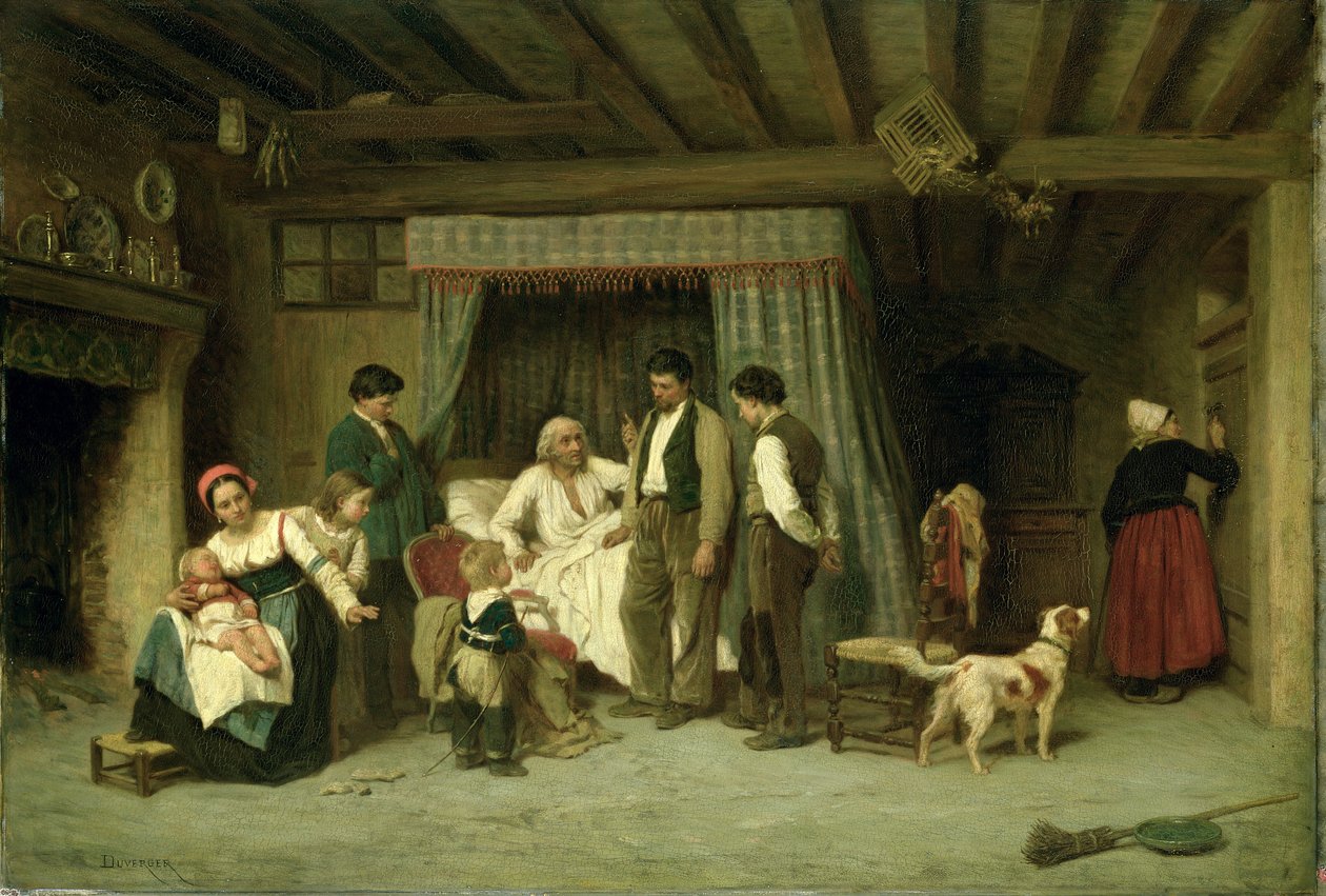 Son Uyarı, 1886 (maun panel üzerine yağlı boya) by Theophile Emmanuel Duverger