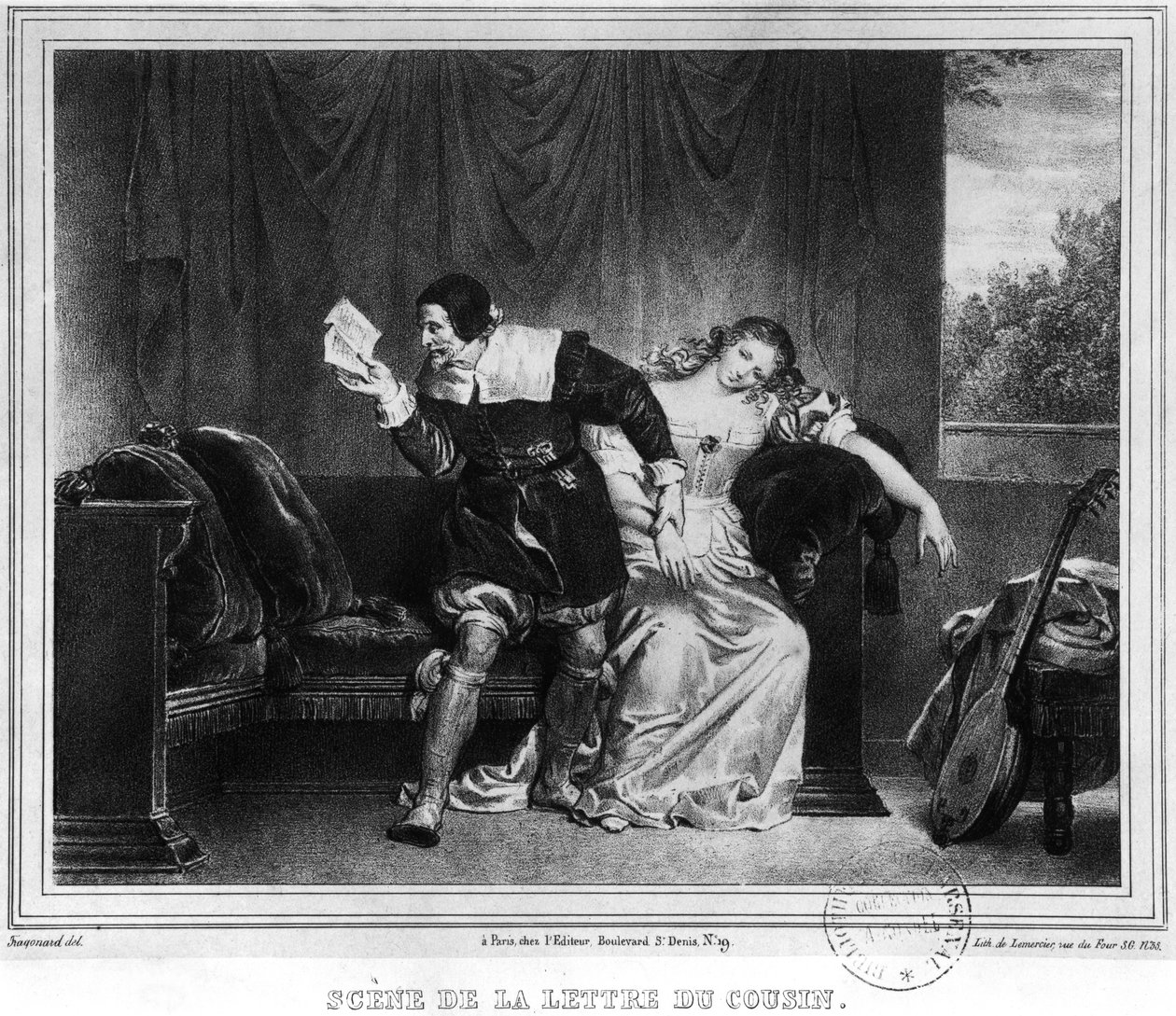 Kuzenin mektubunun sahnesi, Pierre Augustin Caron de Beaumarchais