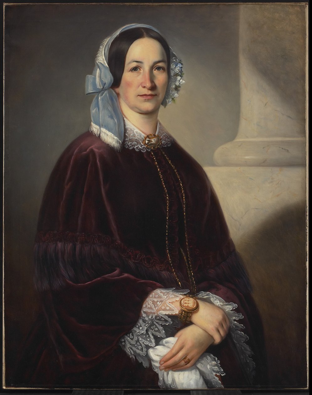 Madam Isaac Dorion, St-Laurent olarak bilinen Adélaide Huot, 1854 dolayları by Théophile Hamel