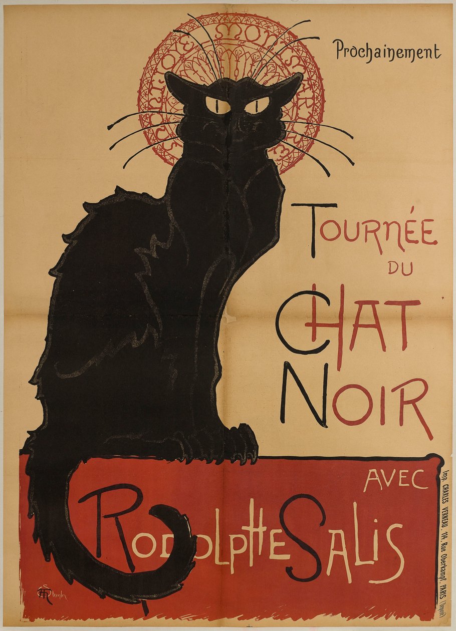 Cabaret du Chat Noir turunun reklam afişi by Théophile Alexandre Steinlen