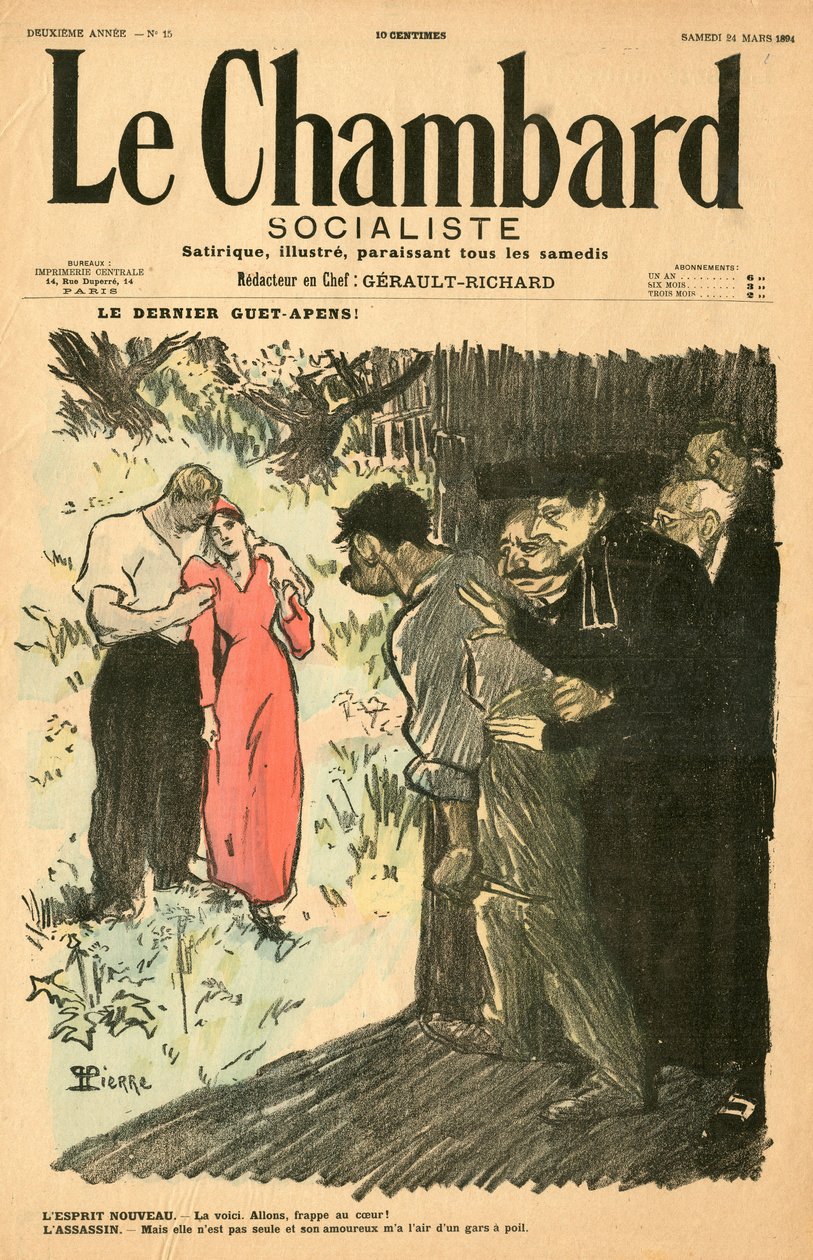 Renklerle Hiciv “Sosyalist Chambard”ın Kapağı by Théophile Alexandre Steinlen