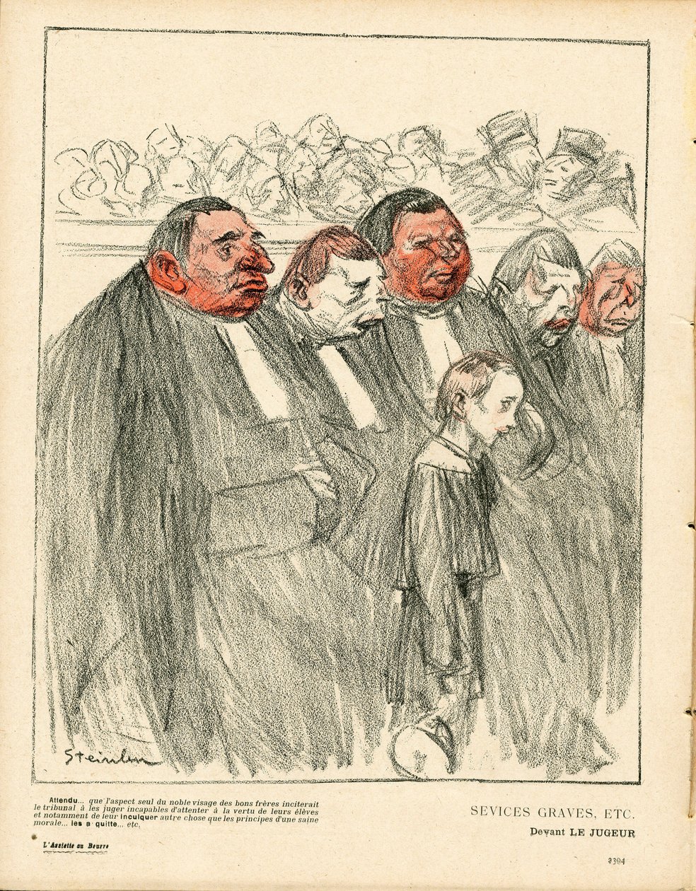 L'Plate au beurre, numara 357, Renklerde Hiciv by Théophile Alexandre Steinlen