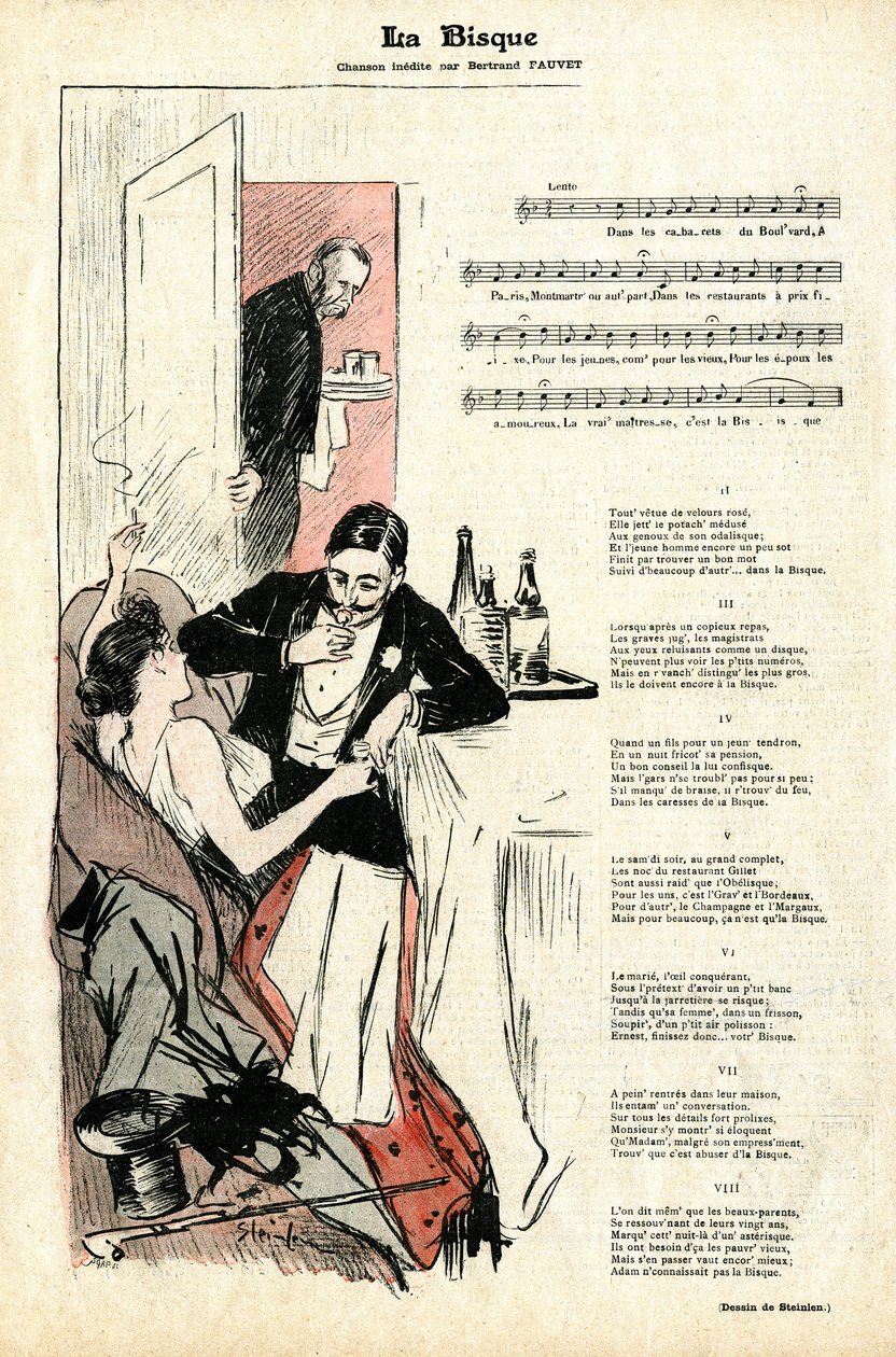 Gil Blas dergisinin son sayfası no. 4 Ocak 22 by Théophile Alexandre Steinlen