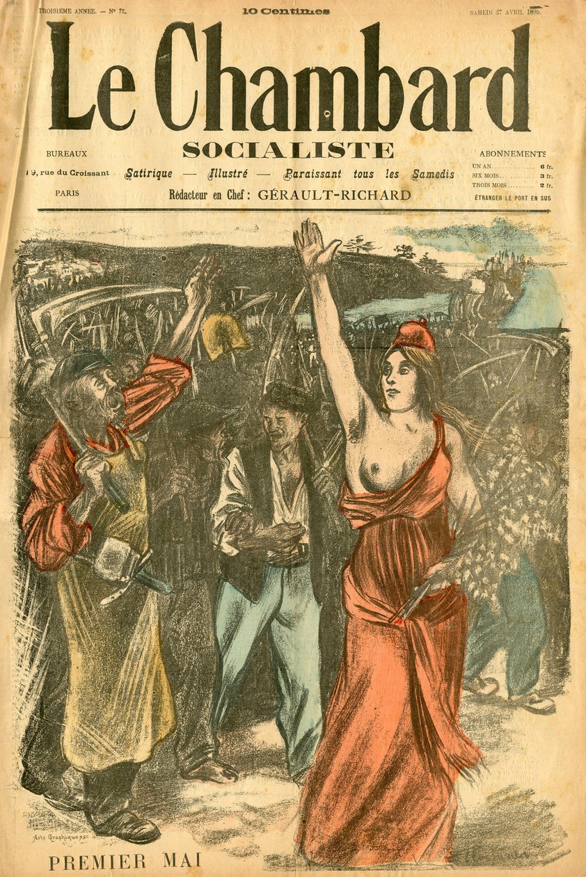 Sosyalist Chambard, 72 numara, Renklerde Hiciv by Théophile Alexandre Steinlen